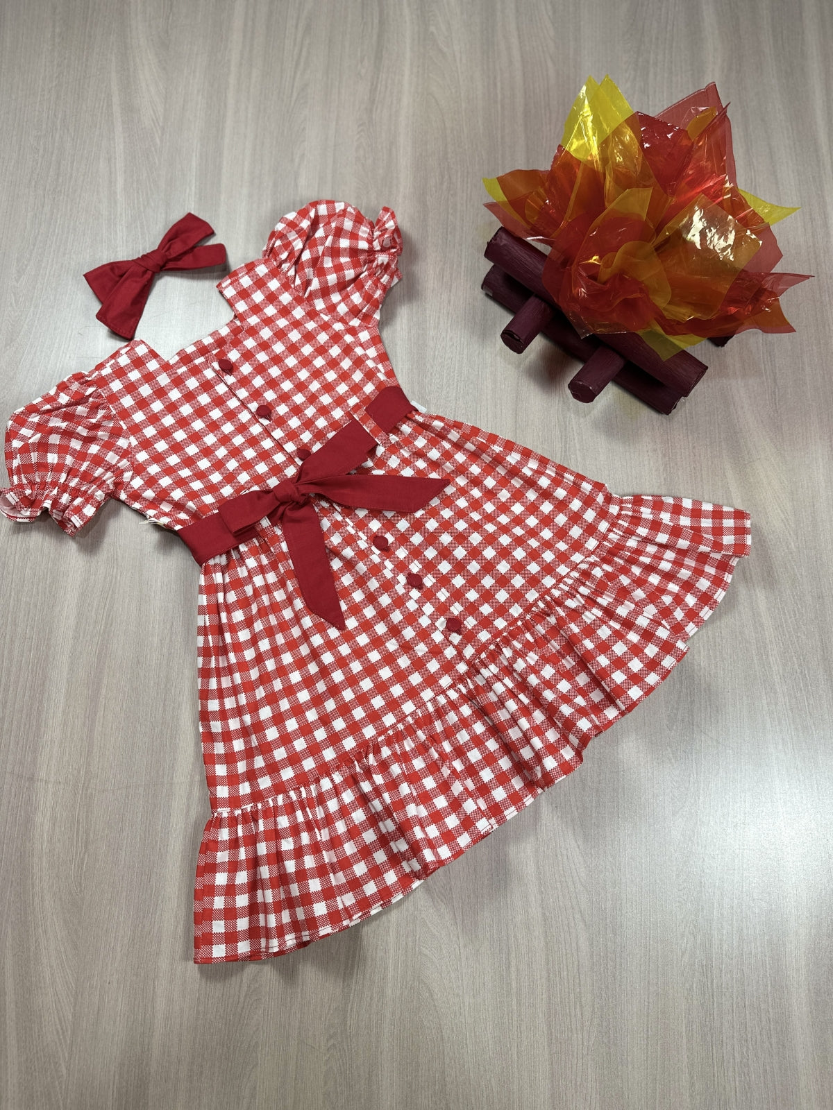 Vestido Xadrez Vermelho