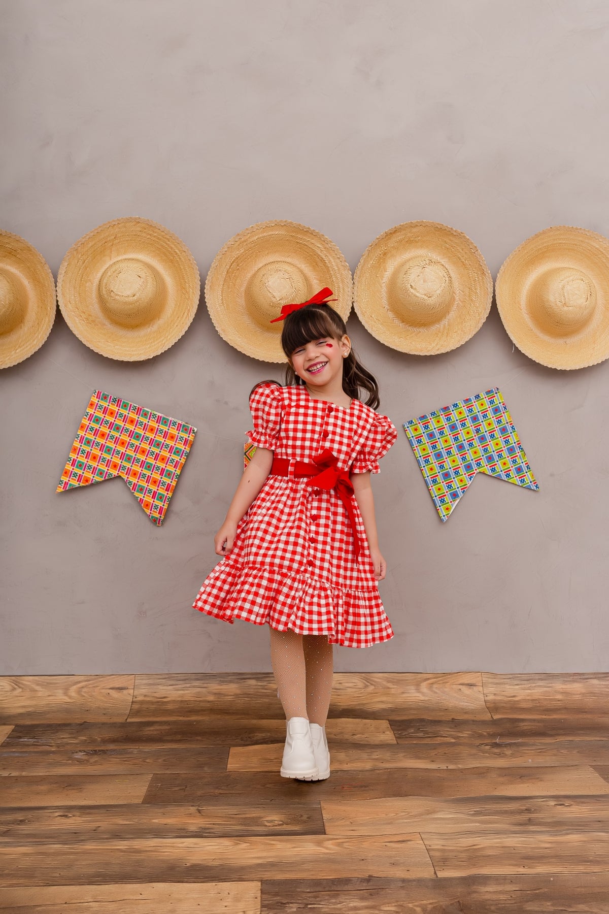 Vestido Xadrez Vermelho